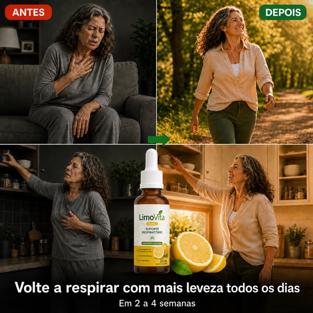 Comparativo antes e depois do uso do LimoVita